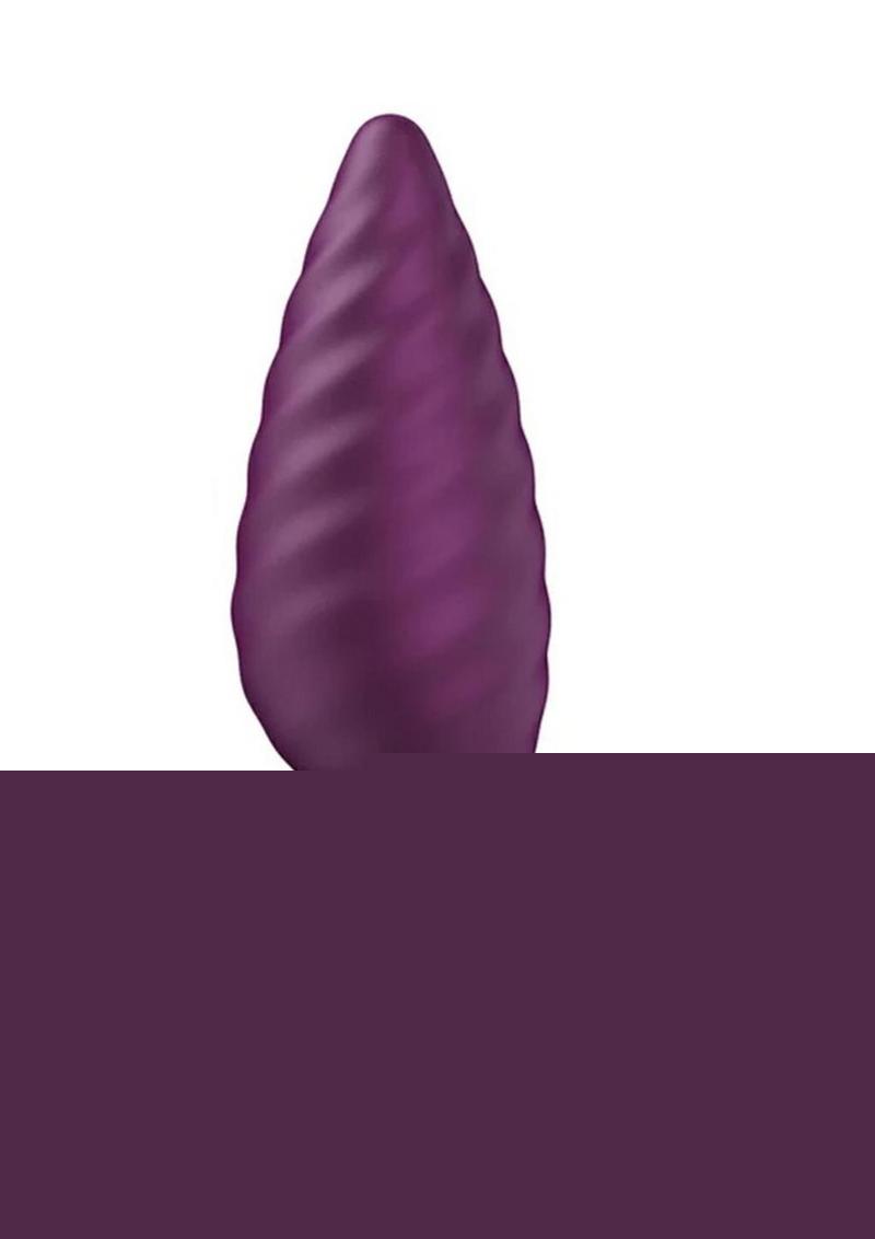 Noah App Controlled Rechargeable Silicone Rotating Butt Plug - Black/Purple